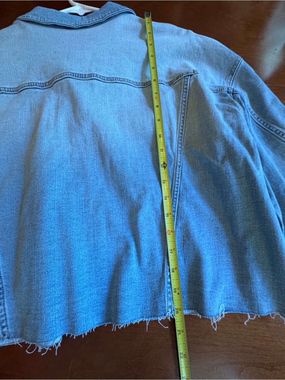 No Boundaries Denim Jacket Frayed Hem Size XXL - Picture 7 of 10